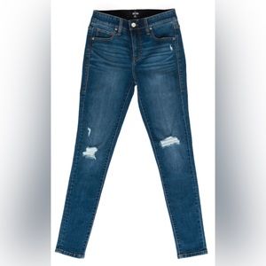 Lularoe Stretch Fit Skinny Denim with Slimming Panels. Distressed Finish.